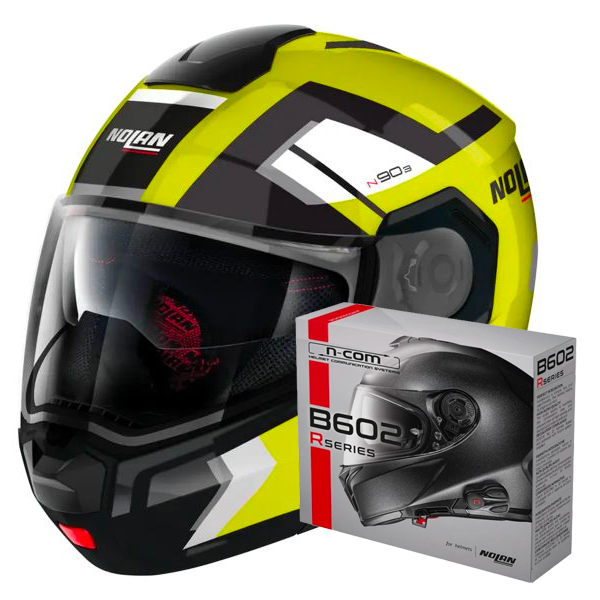 Casque Modulable Nolan N90 3 Lighthouse N-Com 48 + Kit Bluetooth B602R