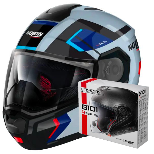 Casque Modulable Nolan N90 3 Lighthouse N-Com 50 + Kit Bluetooth B101R