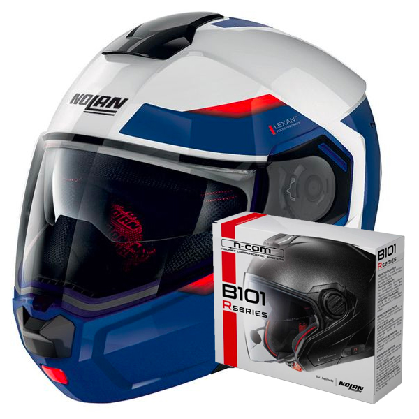 Casque Modulable Nolan N90 3 Reflector N-Com 38 + Kit Bluetooth B101R