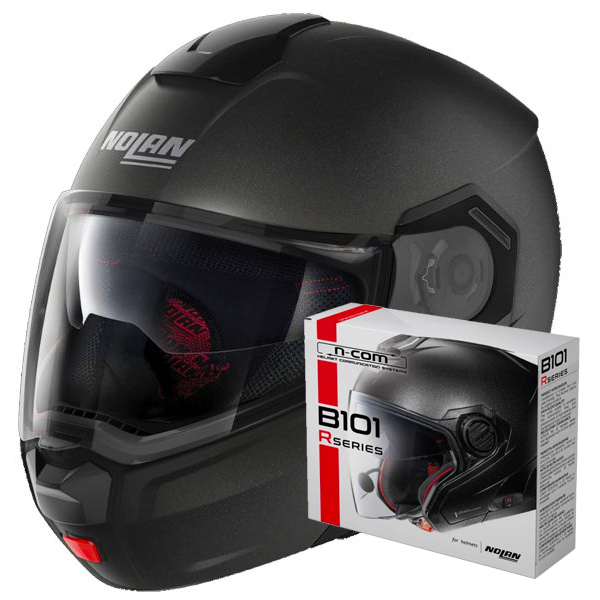 Casque Modulable Nolan N90 3 Special N-Com Black Graphite 9 + Kit Bluetooth B101R
