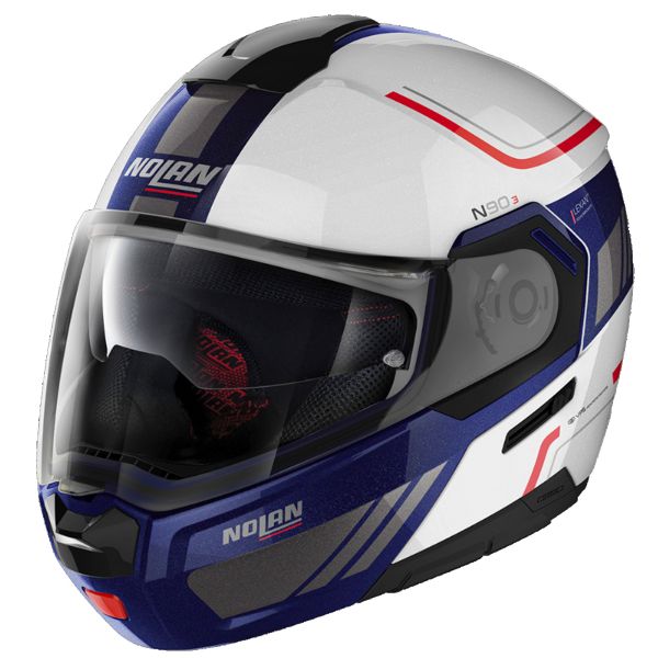 Casque Modulable Nolan N90 3 Voyager N-Com White Blue 20