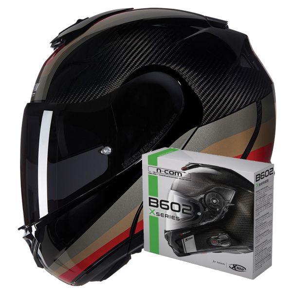 Casque Modulable Nolan X-1005 Ultra Carbon Gran Tour 347 + Kit Bluetooth B602X