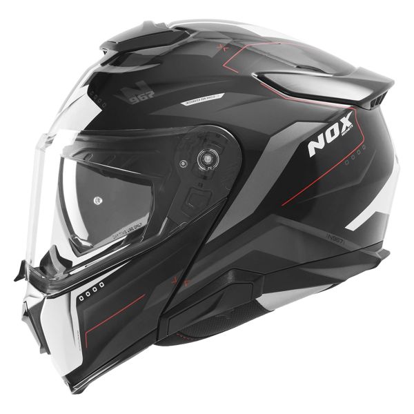Casque Modulable NOX N967 Conquer Black White Red