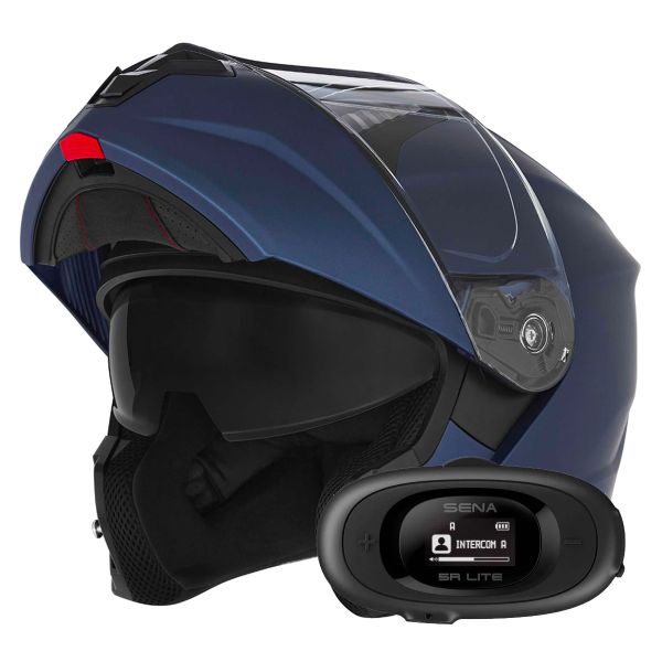 Casque Modulable NOX N968 Matt Blue + Kit bluetooth 5R Lite