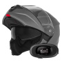Casque Modulable NOX N968 Matt Titanium + Kit bluetooth 5R Lite