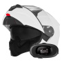 Casque Modulable NOX N968 Pearl White + Kit bluetooth 5R Lite