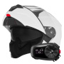 Casque Modulable NOX N968 Pearl White + Kit Bluetooth 5S Solo