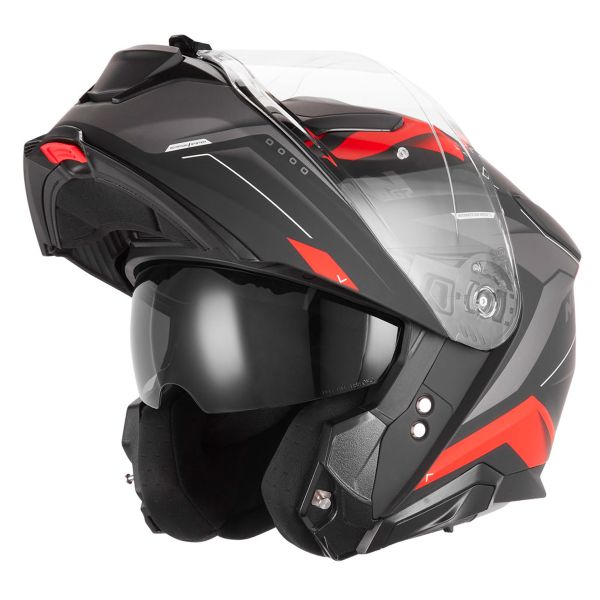 Casque Modulable NOX N968 Shift Mat Black Red