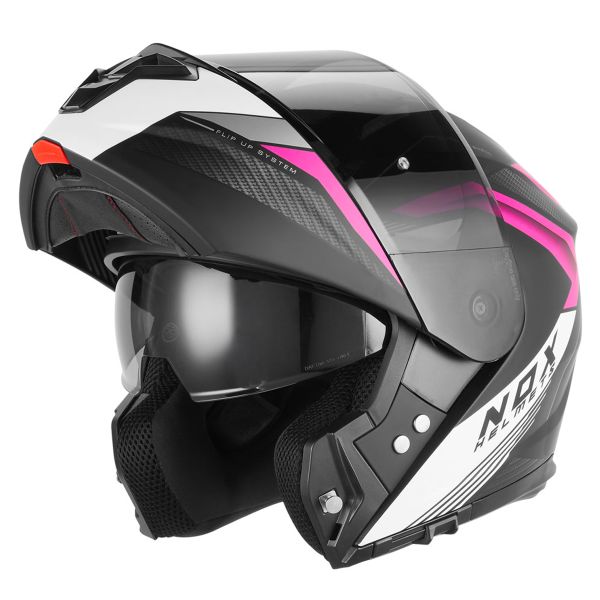 Casque Modulable NOX N968 Shift Mat Black White Pink
