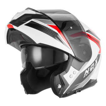 Casque Modulable NOX N968 Shift White Red Shiny
