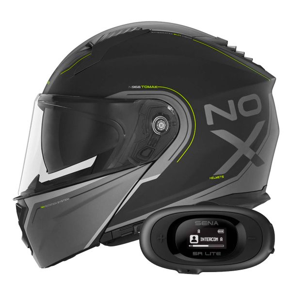 Casque Modulable NOX N968 Tomak Matt Black Neon Yellow