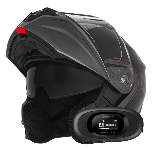 Casque Modulable NOX N968 Tomak Matt Black Pink + Kit bluetooth 5R Lite