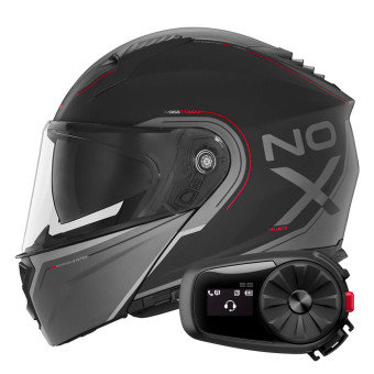 Casque Modulable NOX N968 Tomak Matt Black Red + Kit Bluetooth 5S Solo