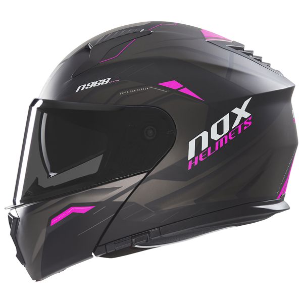 Casque Modulable NOX N968 Ultra Matt Black Pink