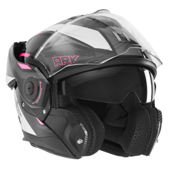 Casque Modulable NOX Spinner Ark White Pink Black