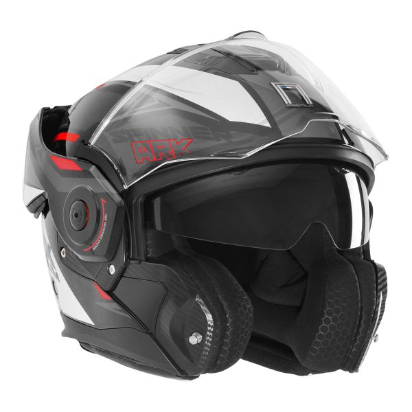 Casque Modulable NOX Spinner Ark White Red Black