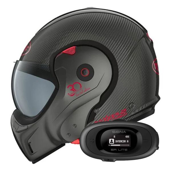 Casque Modulable Roof Boxxer 2 Carbon Thirty Titane + Kit bluetooth 5R Lite