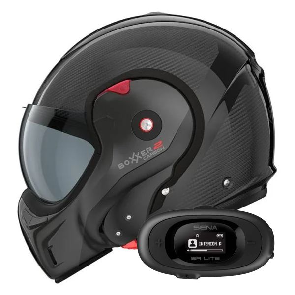 Casque Modulable Roof Boxxer 2 Carbon Wonder Black + Kit bluetooth 5R Lite Casque Modulable Roof Boxxer 2 Carbon Wonder Black + Kit bluetooth 5R Lite