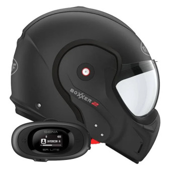 Casque Modulable Roof Boxxer 2 Mat Black + Kit bluetooth 5R Lite