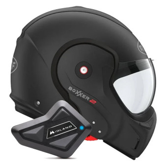 Casque Modulable Roof Boxxer 2 Mat Black + Kit Bluetooth BT Mini
