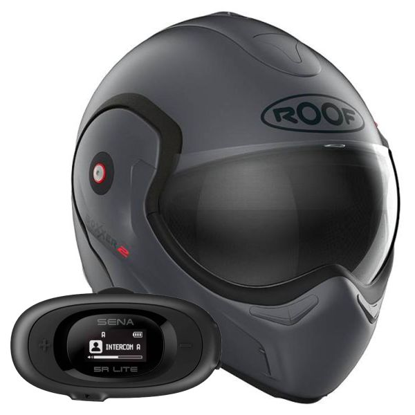 Casque Modulable Roof Boxxer 2 Mat Graphite + Kit bluetooth 5R Lite Solo