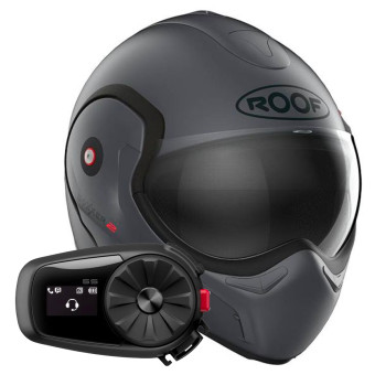Casque Modulable Roof Boxxer 2 Mat Graphite + Kit Bluetooth 5S Solo Casque Modulable Roof Boxxer 2 Mat Graphite + Kit Bluetooth 5S Solo