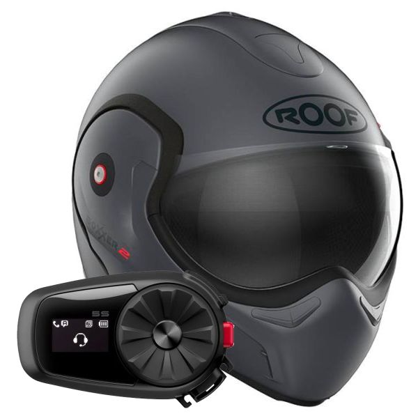 Casque Modulable Roof Boxxer 2 Mat Graphite + Kit Bluetooth 5S Solo