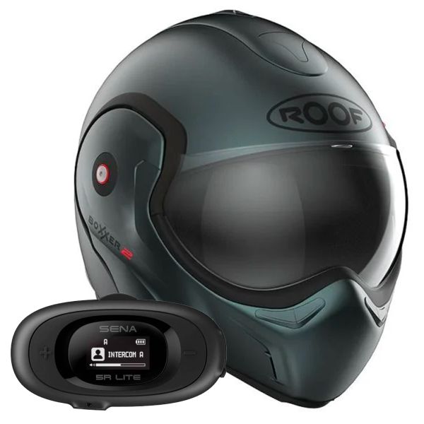 Casque Modulable Roof Boxxer 2 Mat Petrol Mat + Kit bluetooth 5R Lite Solo