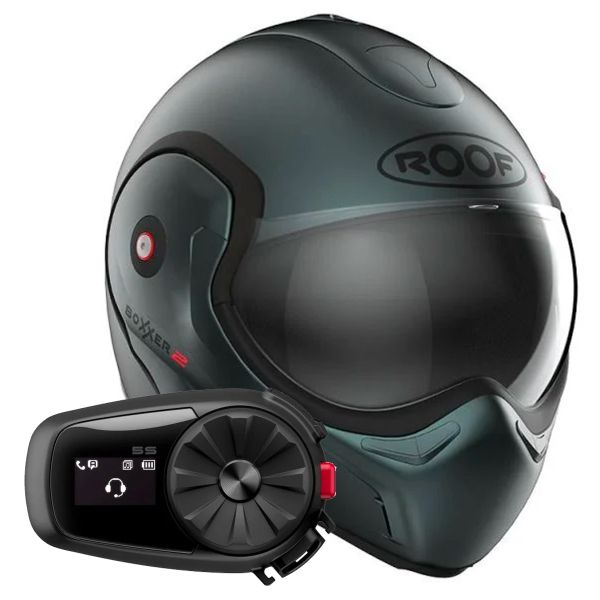 Casque Modulable Roof Boxxer 2 Mat Petrol Mat + Kit Bluetooth 5S Solo