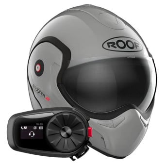 Casque Modulable Roof Boxxer 2 Smokey Grey + Kit Bluetooth 5S Solo