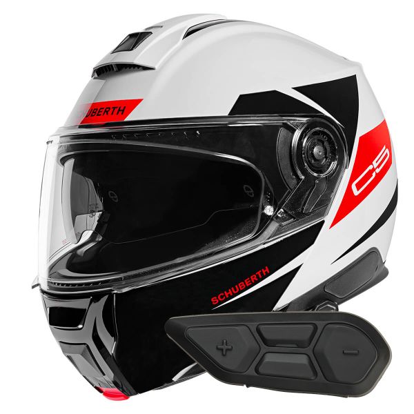 Casque Modulable Schuberth C5 Eclipse Red + Kit Bluetooth SC2 C5 - E2