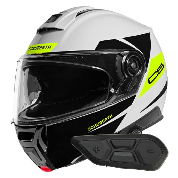 Casque Modulable Schuberth C5 Eclipse Yellow + Kit Bluetooth SC2 C5 - E2