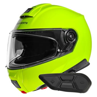 Casque Modulable Schuberth C5 Fluo Yellow + Kit Bluetooth SC2 C5 - E2