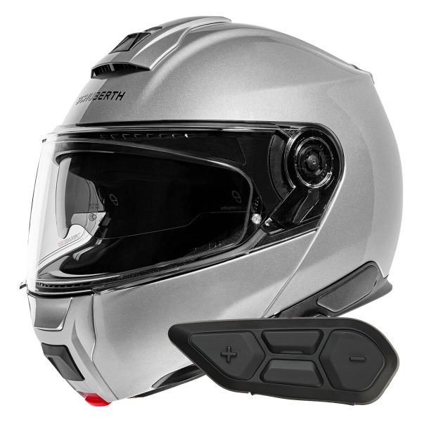 Casque Modulable Schuberth C5 Glossy Silver + Kit Bluetooth SC2 C5 - E2