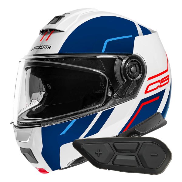 Casque Modulable Schuberth C5 Master Blue + Kit Bluetooth SC2 C5 - E2