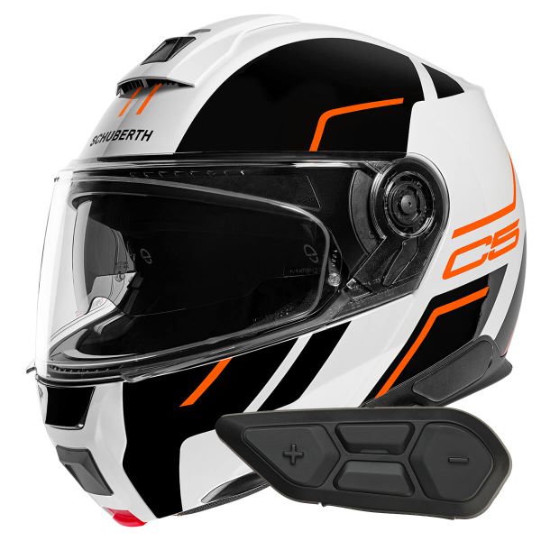Casque Modulable Schuberth C5 Master Orange + Kit Bluetooth SC2 C5 - E2