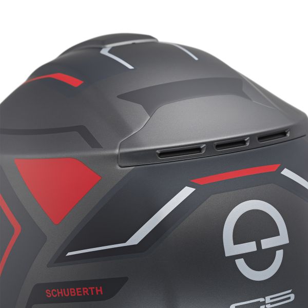 Casque De Moto Schuberth C5 Globe - Fibre De Verre Et Carbone - Visière Avec Fonction Mémoire - Homologation ECE 22.06 - Noir/gris Mat
