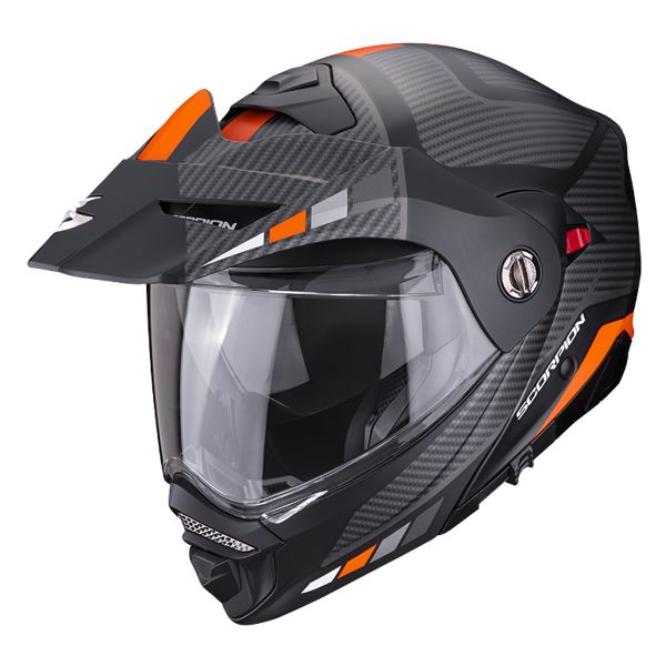 Casque Modulable Scorpion ADX-2 Camino Matt Black Silver Orange