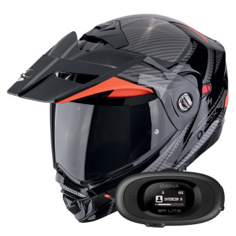 Casque Modulable Scorpion ADX-2 Lewis Black Red + Kit bluetooth 5R Lite