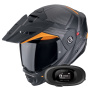 Casque Modulable Scorpion ADX-2 Lewis Matt Black Orange + Kit bluetooth 5R Lite