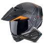 Casque Modulable Scorpion ADX-2 Lewis Matt Black Orange + Kit Bluetooth BT Mini
