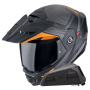 Casque Modulable Scorpion ADX-2 Lewis Matt Black Orange + Kit bluetooth Exo-Com Link-1 Solo