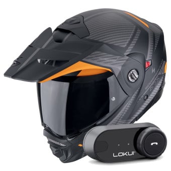 Casque Modulable Scorpion ADX-2 Lewis Matt Black Orange + Kit Bluetooth Lokui K30 Casque Modulable Scorpion ADX-2 Lewis Matt Black Orange + Kit Bluetooth Lokui K30