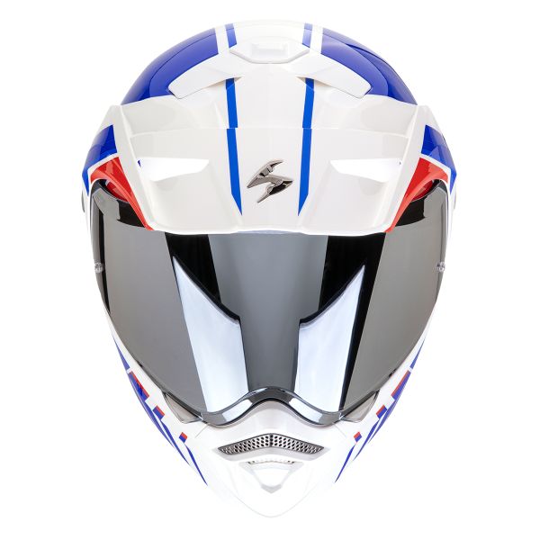 Scorpion ADX-2 Lewis White Blue Red + Kit Bluetooth Lokui K30