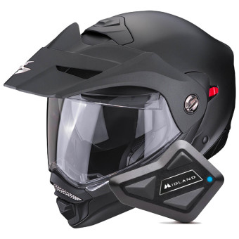 Casque Modulable Scorpion ADX-2 Matt Black + Kit Bluetooth BT Mini