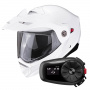 Casque Modulable Scorpion ADX-2 White + Kit Bluetooth 5S