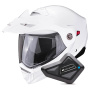 Casque Modulable Scorpion ADX-2 White + Kit Bluetooth BT Mini