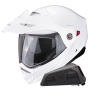 Casque Modulable Scorpion ADX-2 White + Kit bluetooth Exo-Com Link-1 Solo