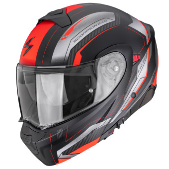 Casque Modulable Scorpion Exo 930 Evo Space Matt Black Silver Red