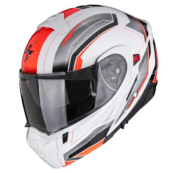 Casque Modulable Scorpion Exo 930 Evo Space White Silver Red